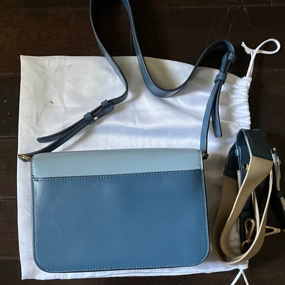 Michael Kors Sloan Editor Large Crossbody Bag Chambray Multi Gold - Picture 2 of 9